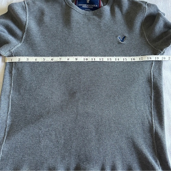 American Eagle Pullover Mens XL Thermal Waffle Knit Vintage Fit Grunge Preppy - Picture 4 of 7